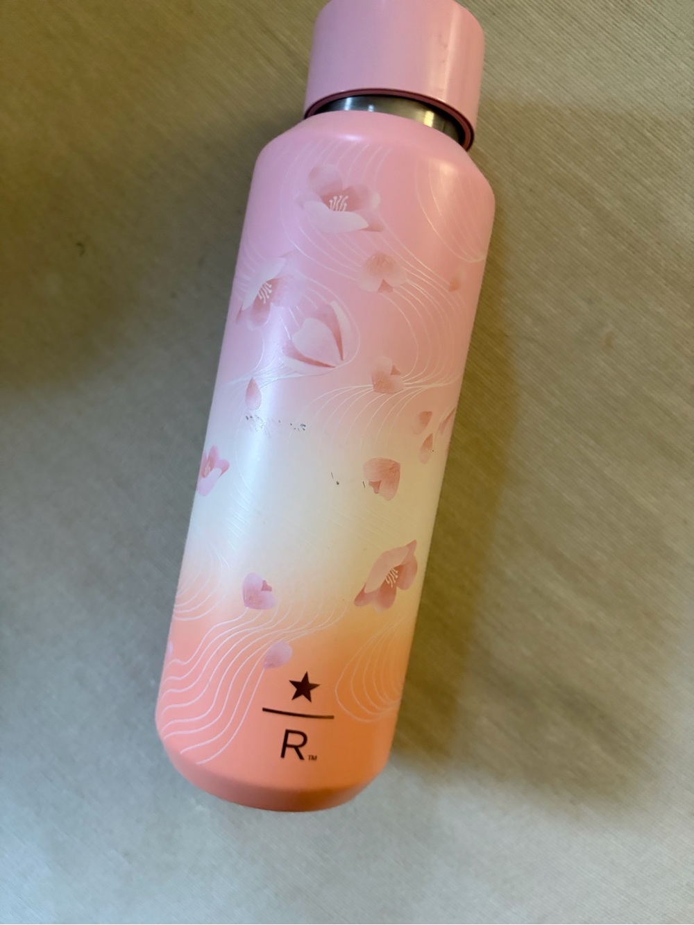 Starbucks Pink Floral Gradient Insulated Bottle - Japan